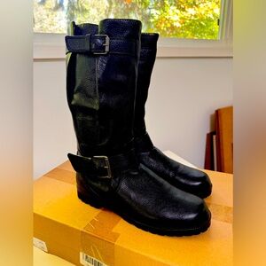 Gentle Souls Buckled Up Moto Boots Blk Women Size 10M Excellent Condition